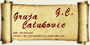 Gruja Čaluković vizit kartica